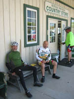 Mick and Phil at Buffalo Mountain Store, the last rest stop.